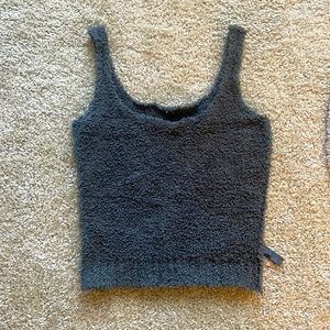 Skims cozy knit tank in juniper, size s/m